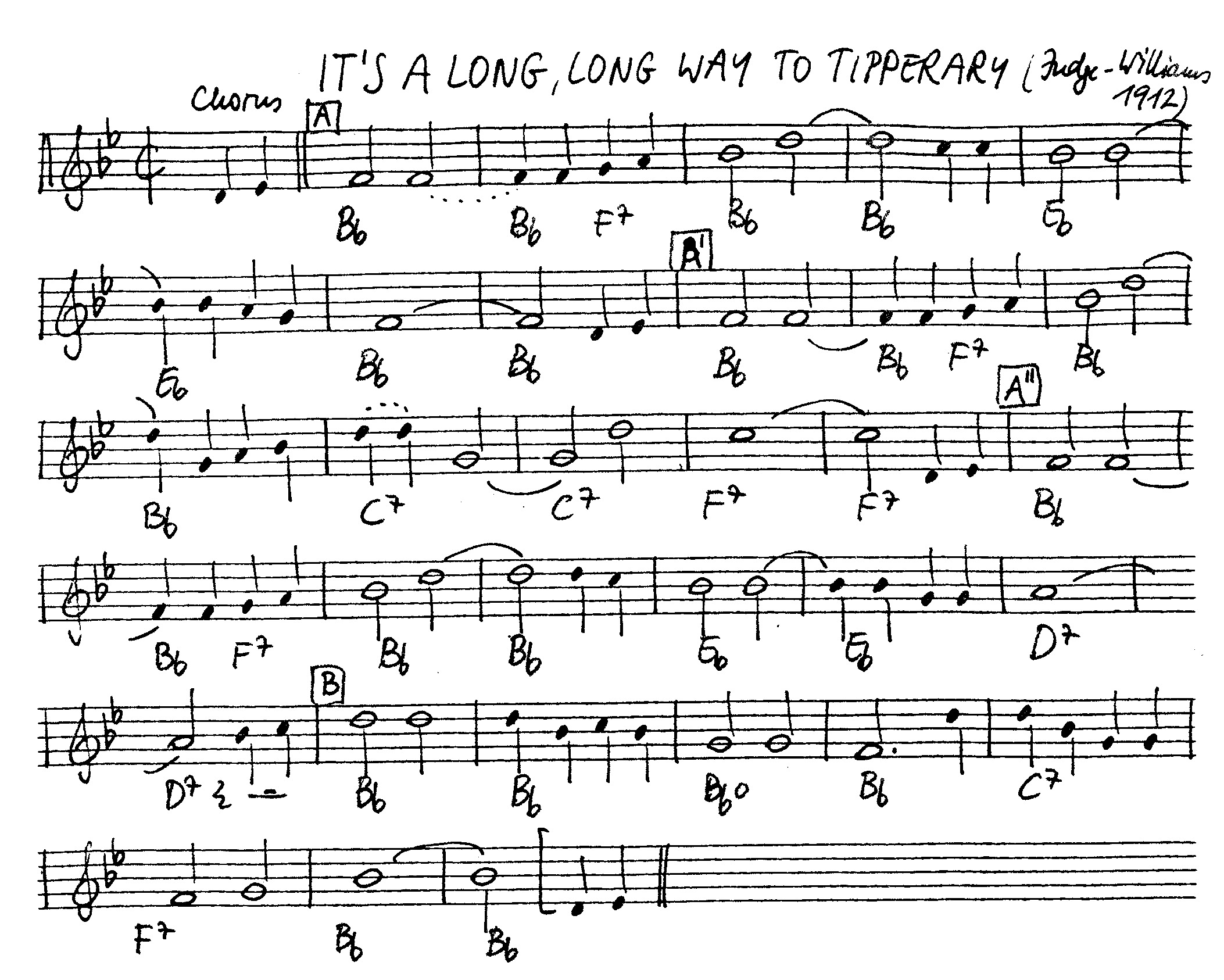 it's a long long way to tipperary leadsheet – book us for your next 20s or gatsby event